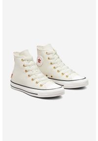 Converse trampki Chuck Taylor All Star Hearts damskie kolor biały A04950C-WHITE. Nosek buta: okrągły. Kolor: biały. Materiał: materiał, guma #2