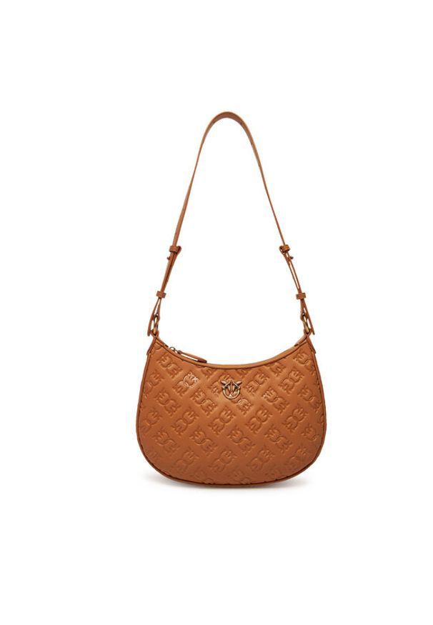Pinko - PINKO Torebka Half Moon Mini Fl PE 25 PLTT 102790 A1YB Brązowy. Kolor: brązowy. Materiał: skórzane