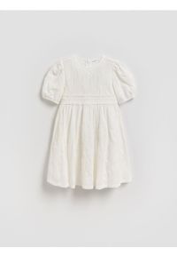 Reserved - Sukienka z cekinami - złamana biel. Materiał: tkanina, bawełna #1