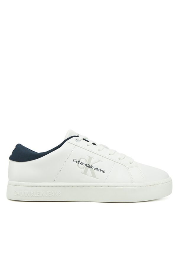 Calvin Klein Jeans Sneakersy Classic Cupsole Low Ml Lth YM0YM00864 Biały. Kolor: biały. Materiał: skóra