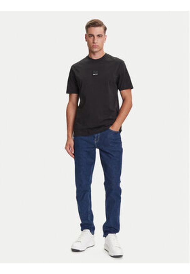 Karl Lagerfeld Jeans T-Shirt A3M17029 Czarny Regular Fit. Kolor: czarny. Materiał: bawełna