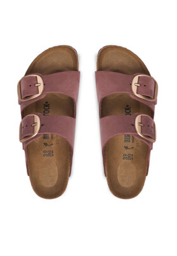 Birkenstock Klapki Arizona Big Buckle 1032970 Różowy ciemny. Kolor: różowy. Materiał: skóra