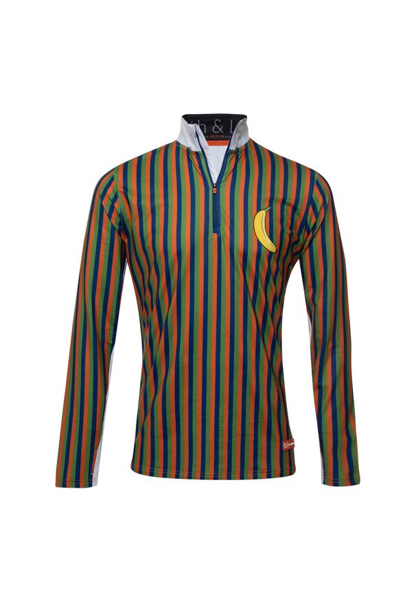 GARETH & LUCAS - Bluza narciarska Męska Gareth & Lucas The Forty-One. Kolor: niebieski, pomarańczowy, zielony, wielokolorowy. Materiał: poliester, elastan. Sezon: zima. Sport: narciarstwo