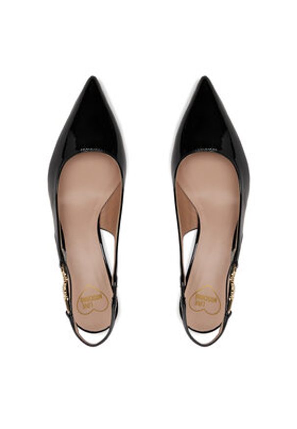 Love Moschino - LOVE MOSCHINO Czółenka JA10487G1MIH0000 Czarny. Kolor: czarny. Materiał: skóra