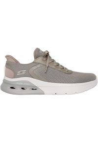 skechers - Adidasy Skechers Bobs Arc Waves 2.0, Mężczyźni. Kolor: szary. Materiał: materiał. Sport: fitness