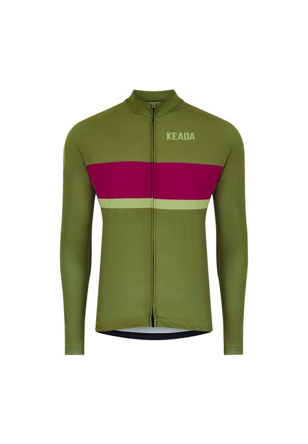 KEADA SPORTS - Damska koszulka rowerowa z długim rękawem - Onwards Two. Kolor: zielony, czerwony, wielokolorowy. Długość rękawa: długi rękaw. Długość: długie. Sport: kolarstwo