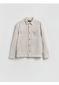 Reserved - Kurtka koszulowa z imitacji zamszu - złamana biel. Materiał: zamsz #1