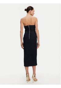 Fracomina Sukienka jeansowa FR25SD4010D46093 Granatowy Slim Fit. Kolor: niebieski. Materiał: bawełna #2