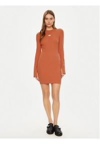 Calvin Klein Jeans Sukienka codzienna J20J225112 Pomarańczowy Slim Fit. Okazja: na co dzień. Kolor: pomarańczowy. Materiał: bawełna. Typ sukienki: proste. Styl: casual #4