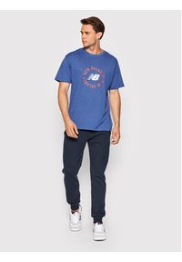 New Balance T-Shirt MT21901 Niebieski Relaxed Fit. Kolor: niebieski. Materiał: syntetyk #2