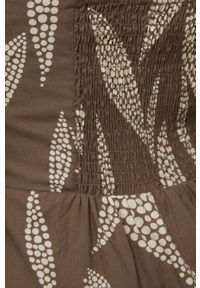 medicine - Medicine sukienka bawełniana kolor beżowy maxi rozkloszowana. Kolor: beżowy. Materiał: bawełna. Typ sukienki: rozkloszowane. Długość: maxi #2