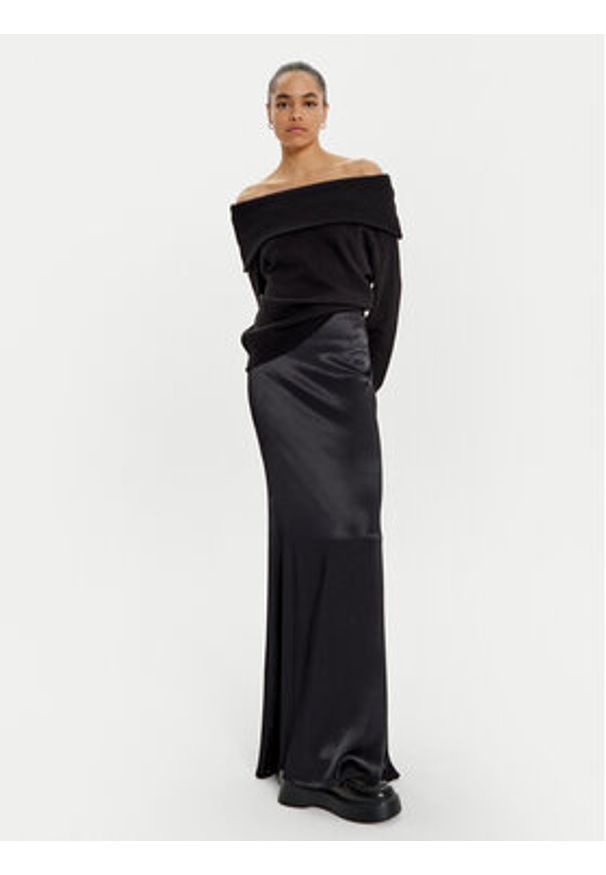 ACCESS FASHION Spódnica maxi 44-6027-198 Czarny Regular Fit. Kolor: czarny. Materiał: wiskoza