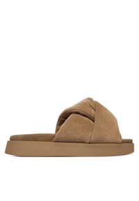 Inuikii Klapki Soft Crossed 1004.003.0401 Beżowy. Kolor: beżowy. Materiał: skóra, zamsz #1