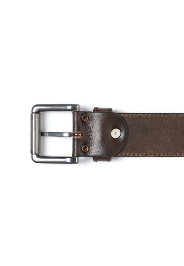 Mustang - MUSTANG PASEK SKÓRZANY 40 mm SOPO-MUS066. Materiał: skóra. Wzór: paski. Styl: klasyczny