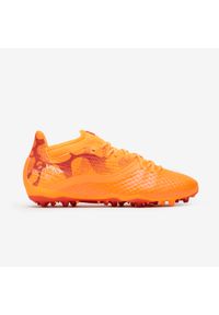 KIPSTA - Buty do piłki nożnej dla dzieci Kipsta Viralto III MG/AG Mango sznurowane. Materiał: mesh, syntetyk. Szerokość cholewki: normalna. Sport: piłka nożna