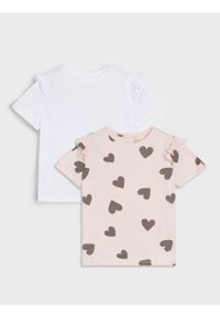 Sinsay - Koszulki z falbankami przy rękawach 2 pack - wielobarwny. Typ kołnierza: kołnierz z falbankami #1