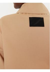 Hugo - HUGO Trencz 50529938 Beżowy Regular Fit. Kolor: beżowy. Materiał: bawełna