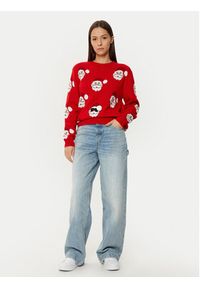 YSABEL MORA - Ysabel Mora Sweter 70028 Czerwony Regular Fit. Kolor: czerwony. Materiał: syntetyk #5