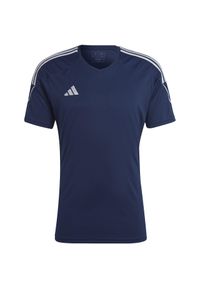 Adidas - Koszulka męska adidas Tiro 23 League Jersey. Kolor: biały, wielokolorowy, niebieski. Materiał: jersey