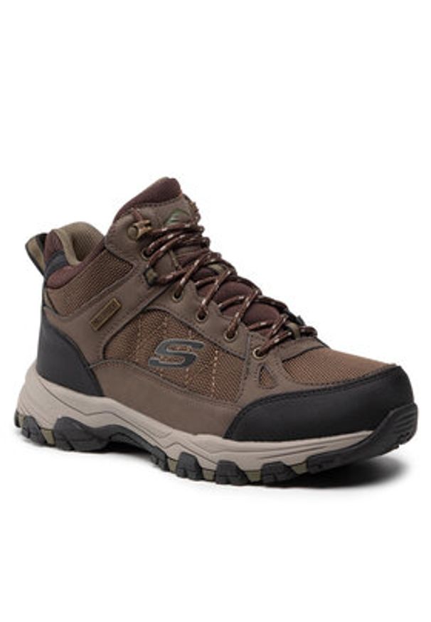 skechers - Skechers Trapery Melano 204477/CHOC Brązowy. Kolor: brązowy. Materiał: materiał