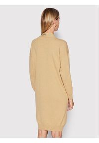 PESERICO - Peserico Sukienka dzianinowa S92197F12K Beżowy Relaxed Fit. Kolor: beżowy. Materiał: wełna #4