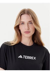 Adidas - adidas T-Shirt Terrex Classic Logo JF9131 Czarny Regular Fit. Kolor: czarny. Materiał: bawełna