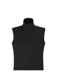 SOL'S - Ocieplacz Damski Falcon Softshell Zapinany Na Zamek Błyskawiczny. Kolor: czarny. Materiał: softshell