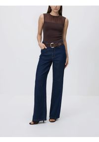 Reserved - Bluzka z wiskozą - brązowy. Kolor: brązowy. Materiał: wiskoza