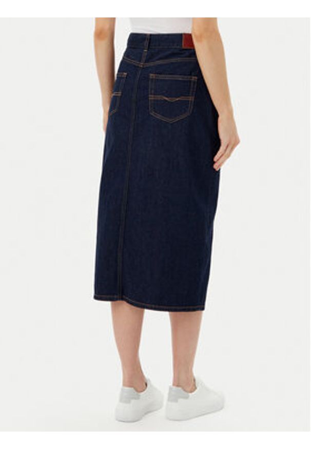 Pepe Jeans Spódnica jeansowa PL901186 Niebieski Regular Fit. Kolor: niebieski. Materiał: bawełna