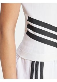 Adidas - adidas Top Future Icons 3-Stripes JC5419 Biały Slim Fit. Kolor: biały. Materiał: bawełna