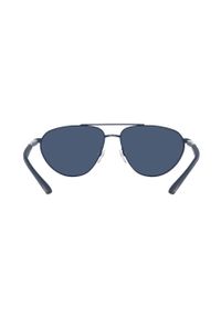 Emporio Armani okulary przeciwsłoneczne męskie kolor granatowy. Kolor: niebieski