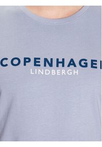 Lindbergh T-Shirt 30-400200 Błękitny Regular Fit. Kolor: niebieski. Materiał: bawełna