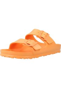 Klapki damskie Birkenstock Arizona Eva. Kolor: pomarańczowy, wielokolorowy, żółty. Materiał: syntetyk, materiał