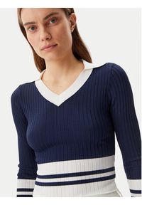 Guess Sweter W5GR46 Z3L10 Granatowy Regular Fit. Kolor: niebieski. Materiał: wiskoza #3