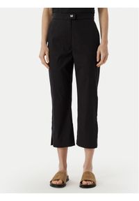 Max Mara Beachwear Spodnie materiałowe 2616131029650 Czarny Regular Fit. Kolor: czarny. Materiał: bawełna #1