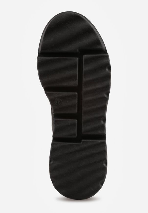 Born2be - Czarne Sneakersy VICES na Koturnie z Brokatem Elanatale. Okazja: na co dzień. Kolor: czarny. Obcas: na koturnie