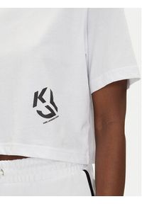 Karl Lagerfeld Jeans T-Shirt A2W17076 Biały Cropped Fit. Kolor: biały. Materiał: syntetyk #5