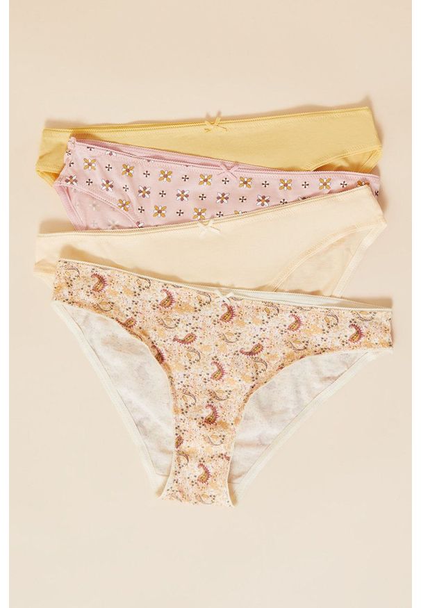 Etam figi Ferda (4-pack) kolor żółty. Kolor: żółty