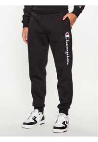 Champion Spodnie dresowe Rib Cuff Pants 219418 Czarny Comfort Fit. Kolor: czarny. Materiał: dresówka, syntetyk