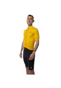 C-LAB - Koszulka rowerowa męska Unica żółta. Kolor: żółty. Długość rękawa: krótki rękaw. Długość: krótkie. Sport: kolarstwo