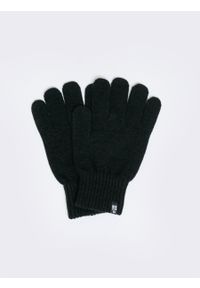 Big-Star - Rękawiczki męskie czarne Avgust 906. Kolor: czarny. Materiał: wełna, dzianina. Sezon: zima, jesień. Styl: elegancki, klasyczny, sportowy #1