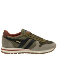 Buty do chodzenia męskie Gola Daytona. Okazja: na co dzień. Zapięcie: sznurówki. Kolor: zielony, wielokolorowy. Materiał: nylon, zamsz, materiał. Szerokość cholewki: normalna. Sport: turystyka piesza