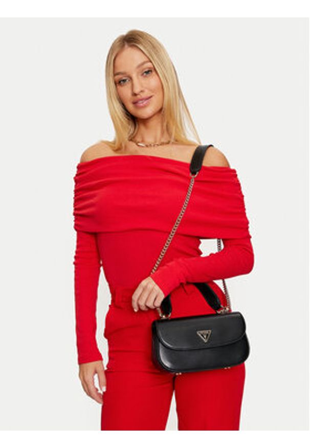 Guess Torebka Daryna HWVG94 93210 Czarny. Kolor: czarny. Materiał: skórzane