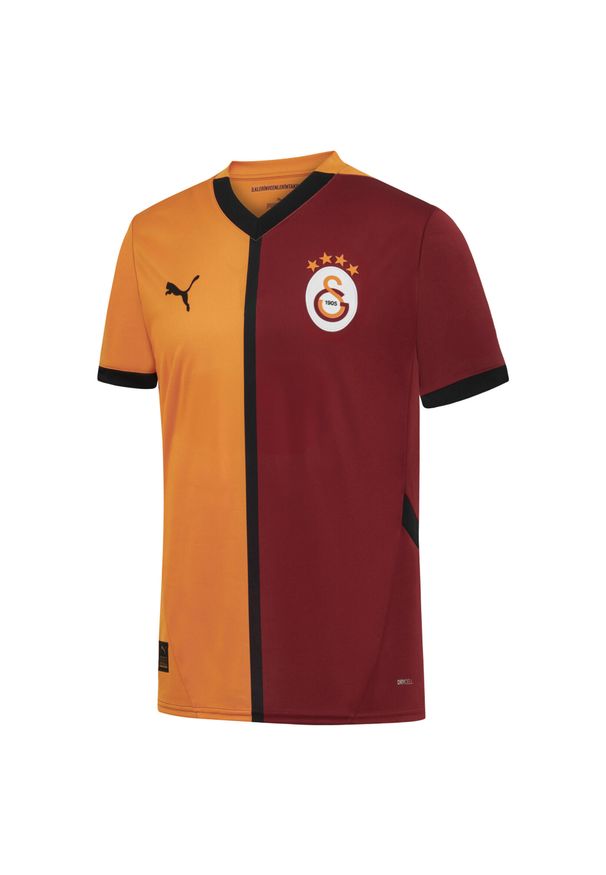 Puma - Męska koszulka domowa Galatasaray SK 24/25 PUMA Red Rhythm Intense Orange. Kolor: czerwony, pomarańczowy, żółty, wielokolorowy