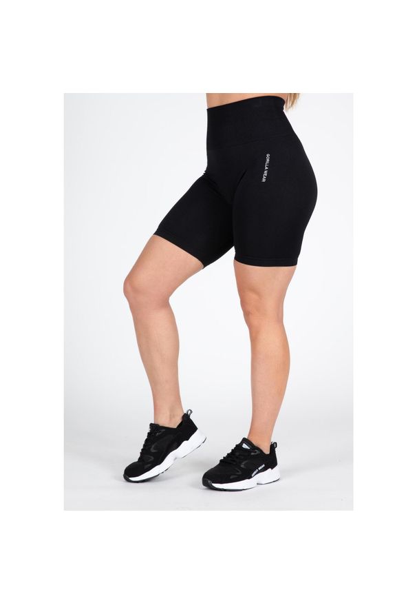 GORILLA WEAR - Quincy Bezszwowe Cycling Szorty - Czarny. Kolor: czarny. Sport: fitness