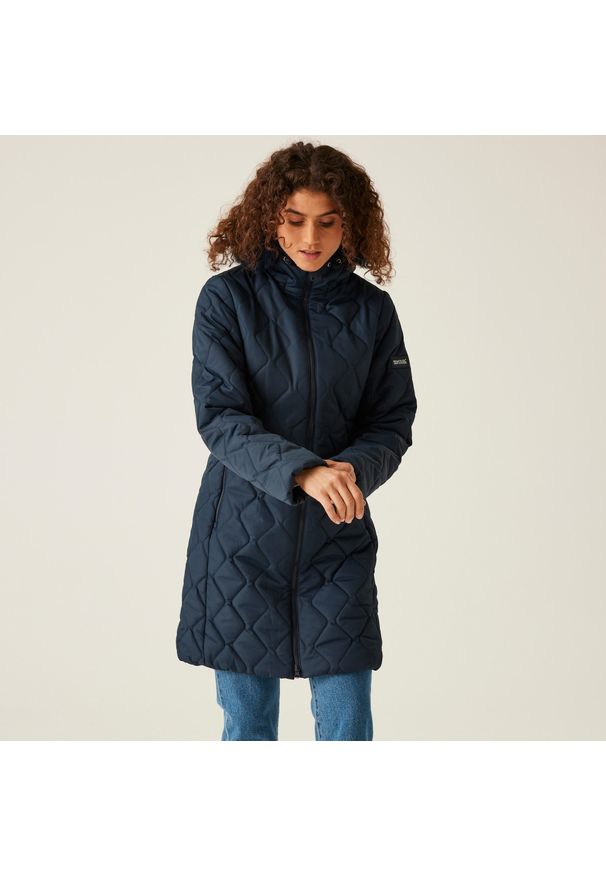 Regatta - Fritha III damska turystyczna pikowana kurtka. Kolor: niebieski. Materiał: puch. Sport: turystyka piesza