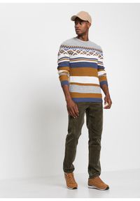 bonprix - Sweter w norweski wzór. Kolor: brązowy #3