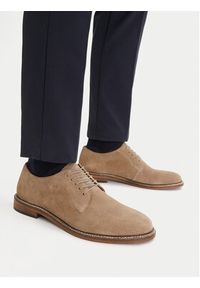 Gino Rossi - GINO ROSSI Półbuty CEO-CALIBER-01 MI08 Beżowy. Kolor: beżowy. Materiał: zamsz, skóra #8