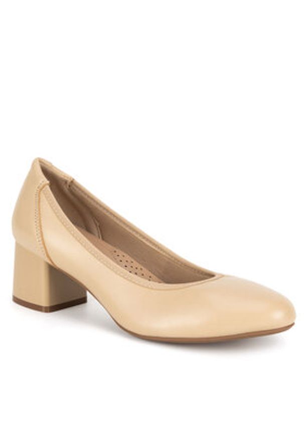 Lasocki Czółenka WYL4060-1Z Beżowy. Kolor: beżowy. Materiał: skóra