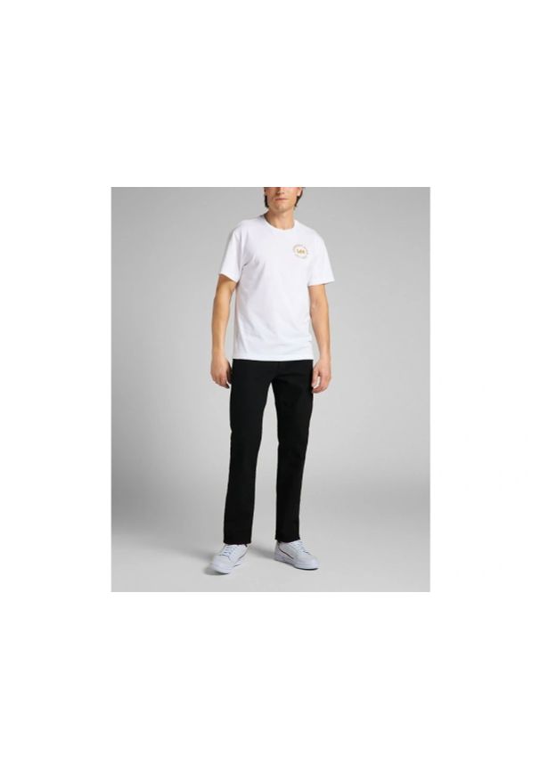 Lee - MESKIE SPODNIE LEE REGULAR STRAIGHT BLACK OVERDYE 112140861